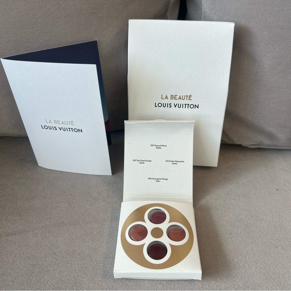 LOUIS VUITTON LIPSTICK SAMPLE 4 COLORS MONOGRAM SENSUAL WAVE NUDE GREAT ESCAPE
